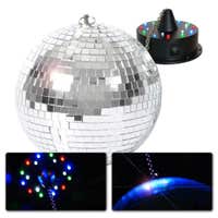 BeamZ Discokugel 20 cm mit Motor und LED-Lichtern