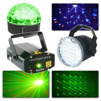 BeamZ Komplettes Lichtset mit Laser, Jelly Ball und Stroboskop