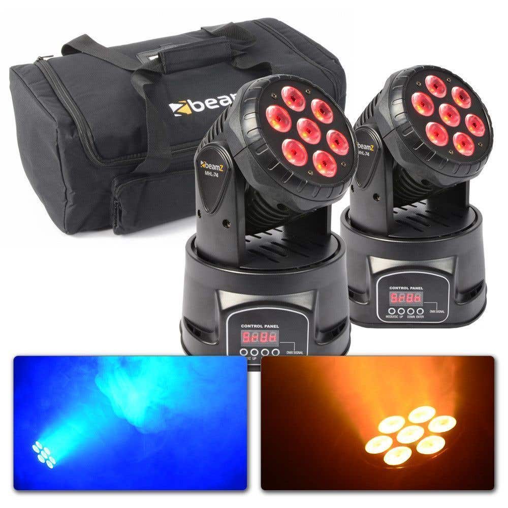 BeamZ MHL74 Moving Head Duo Set mit Flightbag