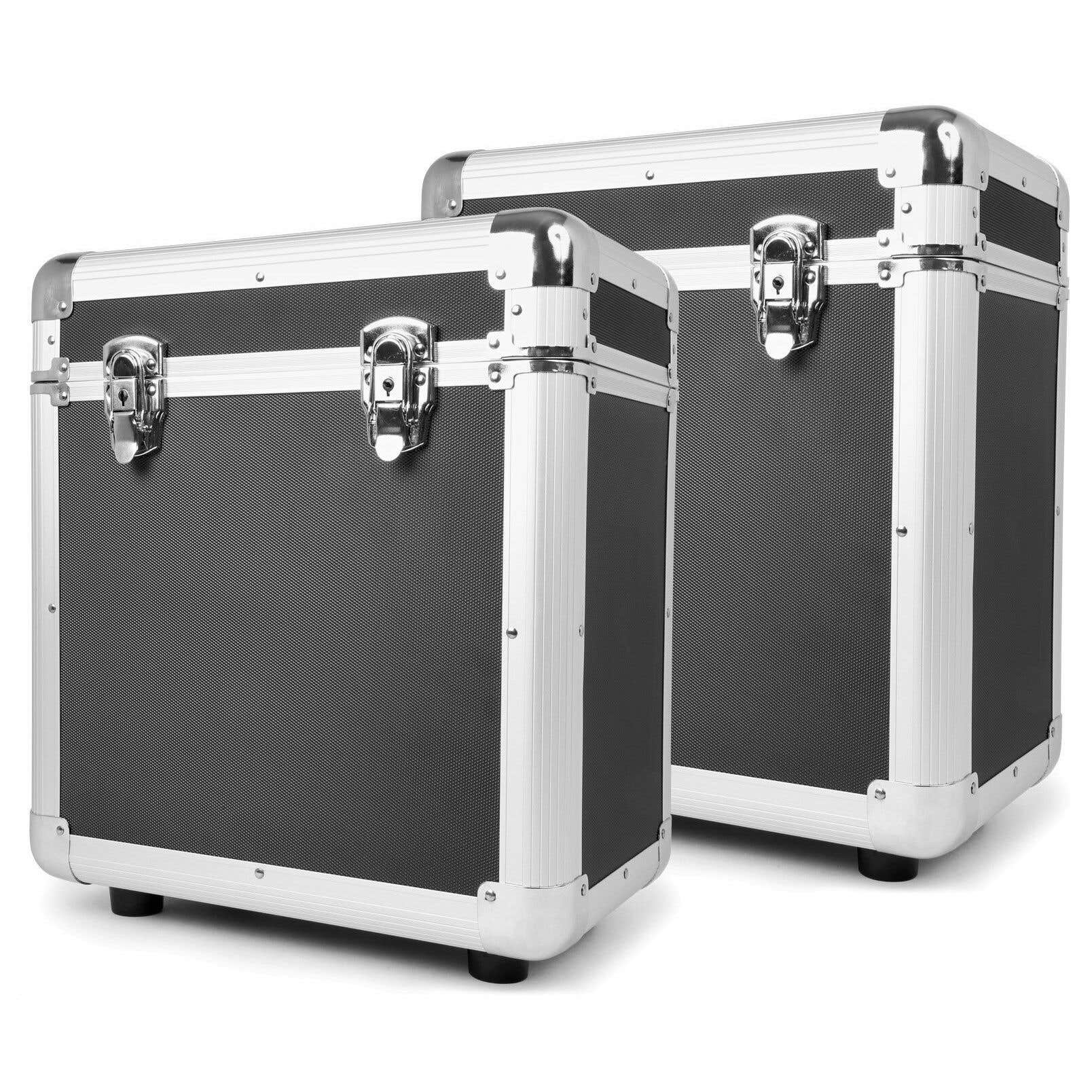 Power Dynamics RC80 12" Plattenkoffer Schwarz (2er Set)