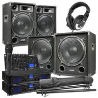MAX-1215 Komplettes 2200 W 2.2 DJ-Set mit u. a. Bluetooth-Mixer