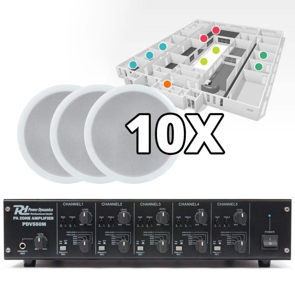 Power Dynamics 100 V Bundle-Set mit 5 separat einstellbaren Zonen