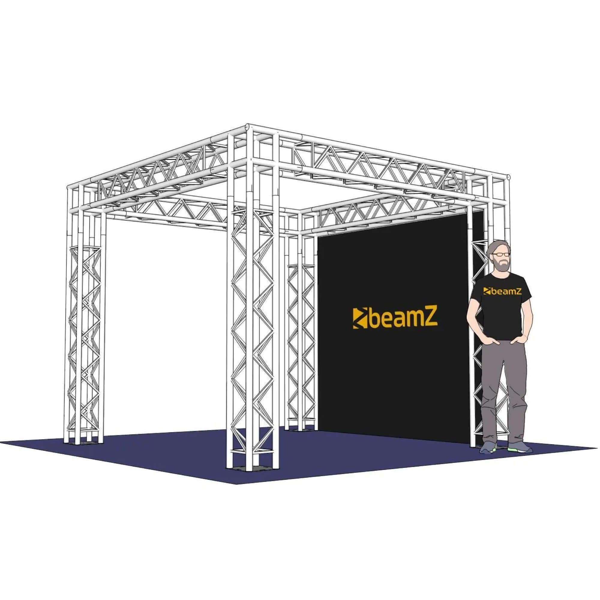 BeamZ Traverse 3 x 3 x 2,5 Meter für Messestand, Showroom, etc.