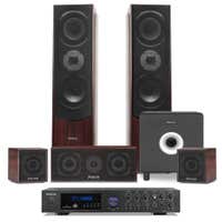 Fenton Bluetooth-Heimkinoset mit 5 Lautsprechern und 10"-Subwoofer - Walnuss