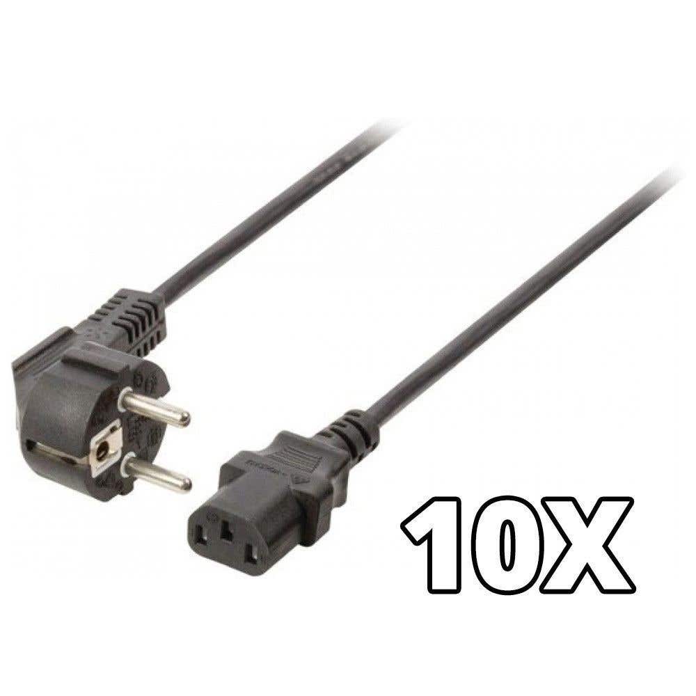 10x Stromkabel für Computer & Lichteffekte 1,8 Meter