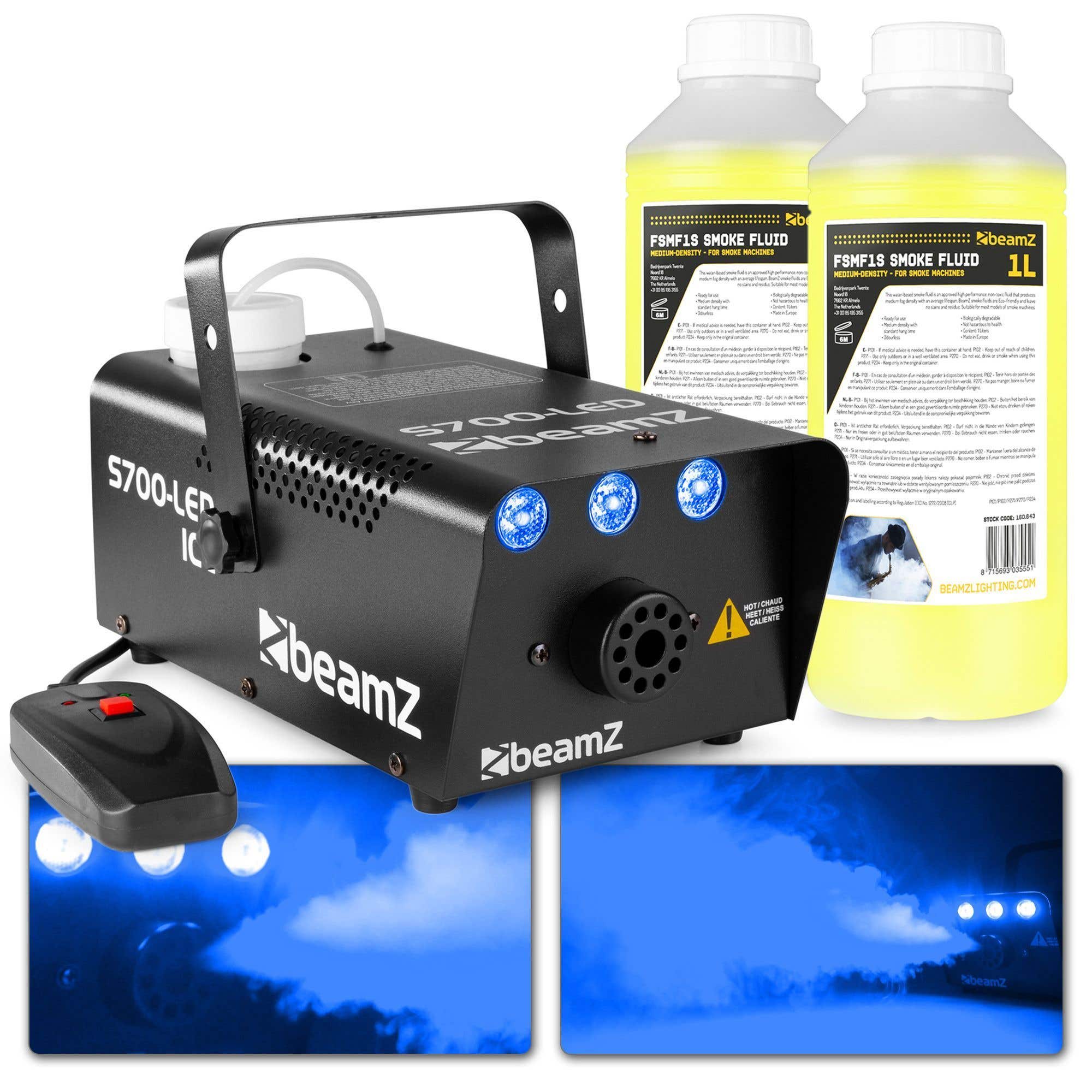 BeamZ S700 Eiseffekt-Nebelmaschine inkl. über 2 Liter Nebelfluid