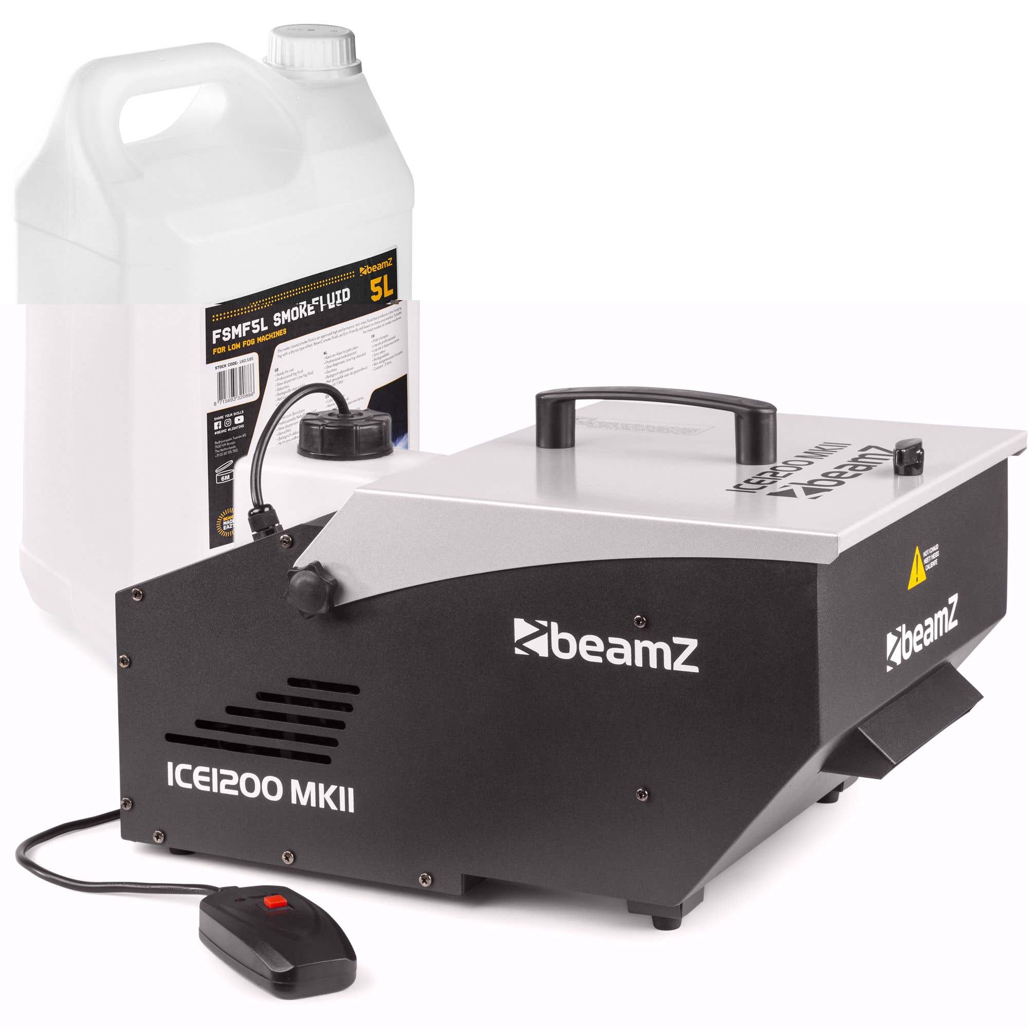 BeamZ ICE1200 MKII - Low Fogger Nebelmaschine - inkl. 5L Low Fog Nebelfluid
