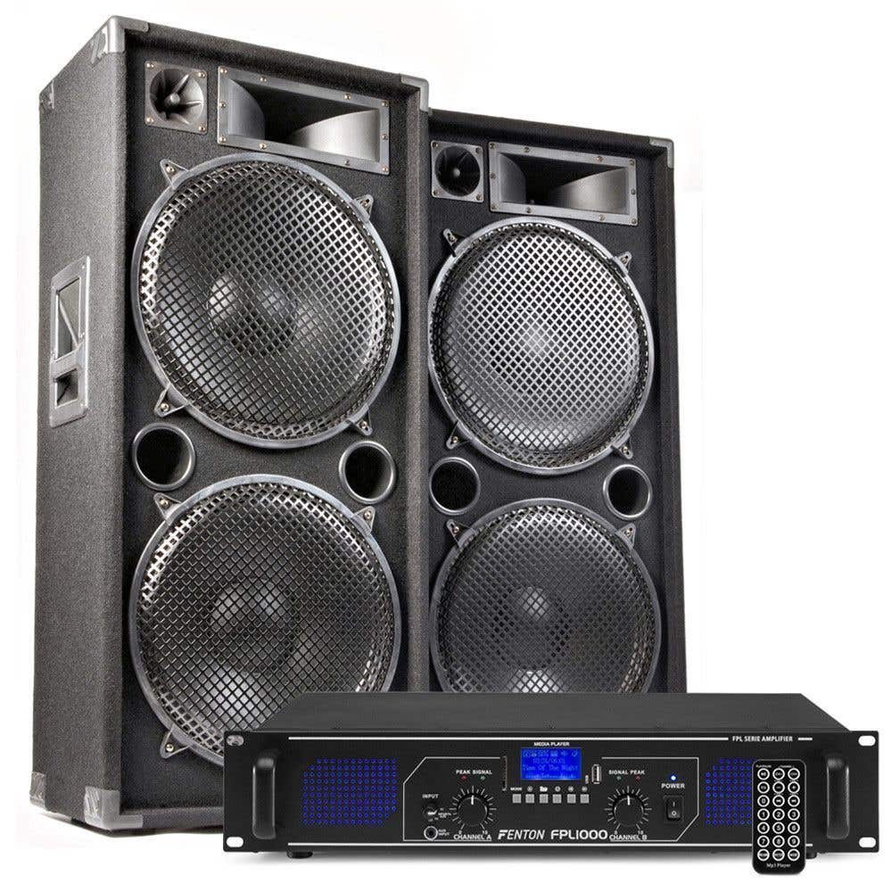 MAX215 DJ-Lautsprecher- und Bluetooth-Verstärker-Kombination 4000 W