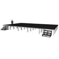 Compleet podium - 10x6 meter - hoogte 40cm incl. 2x trap