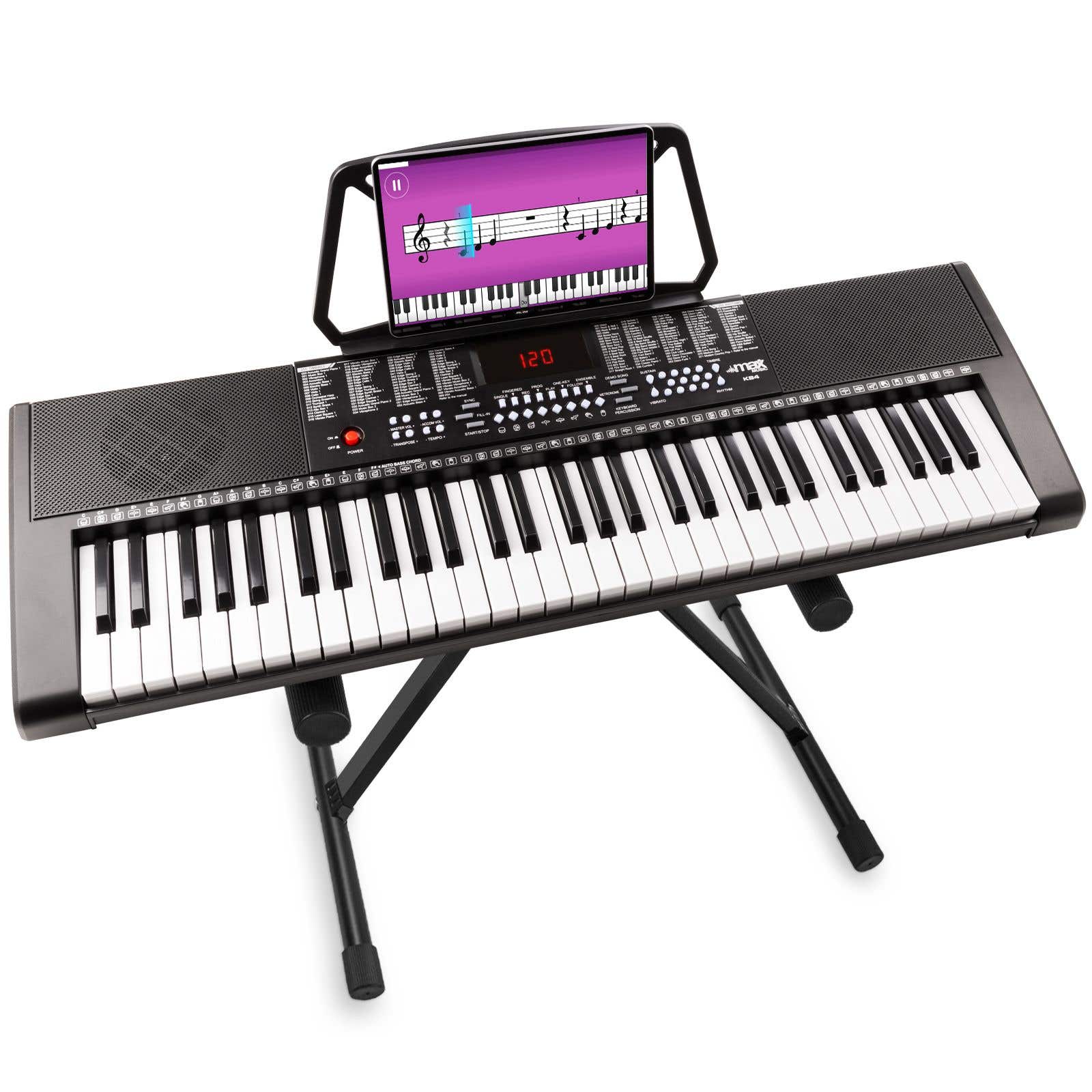 MAX KB4 Einsteiger-Keyboard 61 Tasten einschließlich Keyboardständer