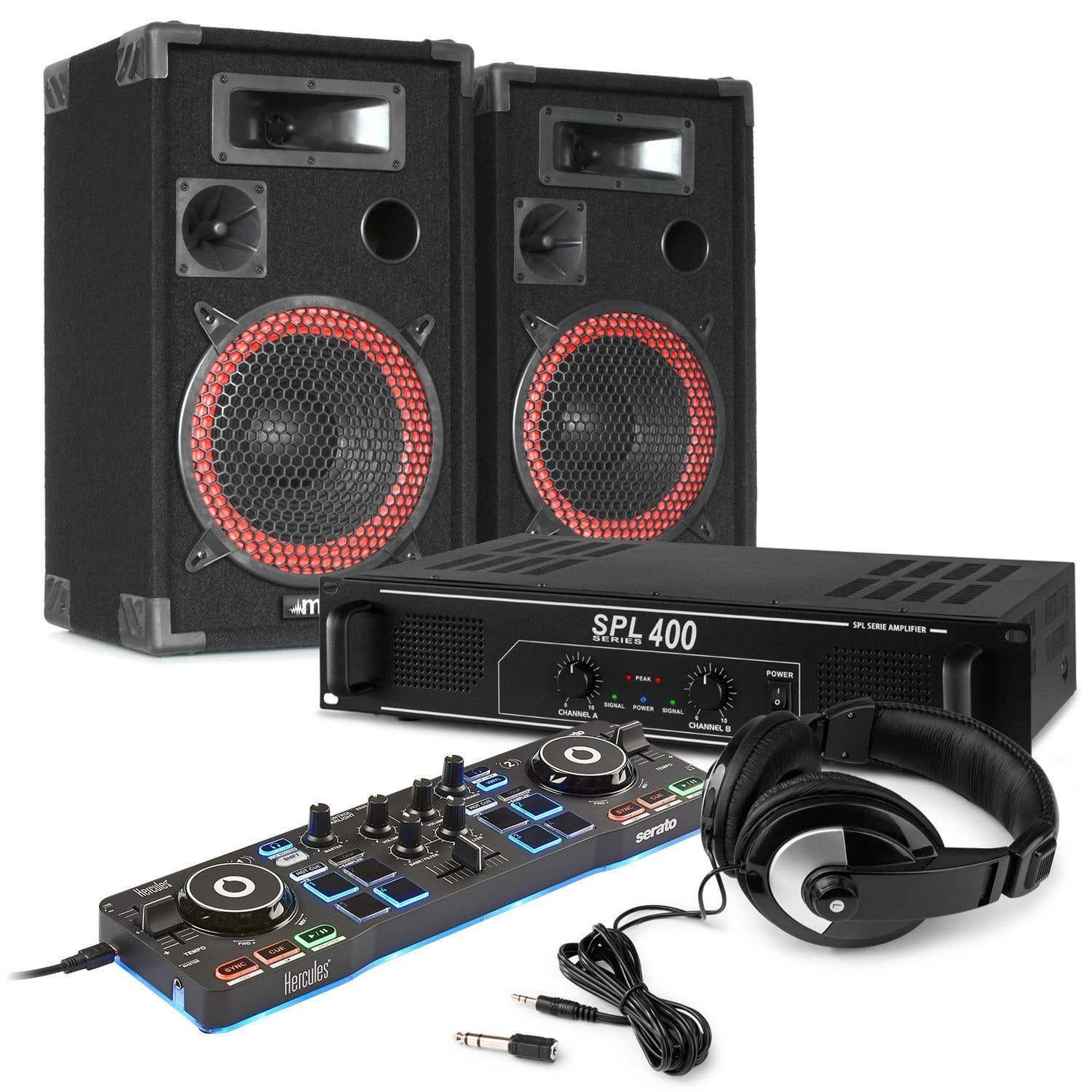 Hercules Starlight DJ Controller 500 Watt, DJ-Starterkit