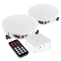 Verstärker mit Bluetooth und 2 Deckenlautsprechern für Terrasse, Garten, usw.