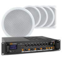 Power Dynamics PDV120MP3 Verstärker + 8 CSPB8 Deckenlautsprecher