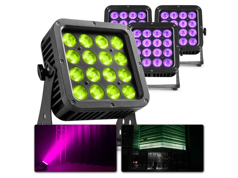 BeamZ StarColor128 LED Outdoor Strahler 4er Set LED Flutlicht