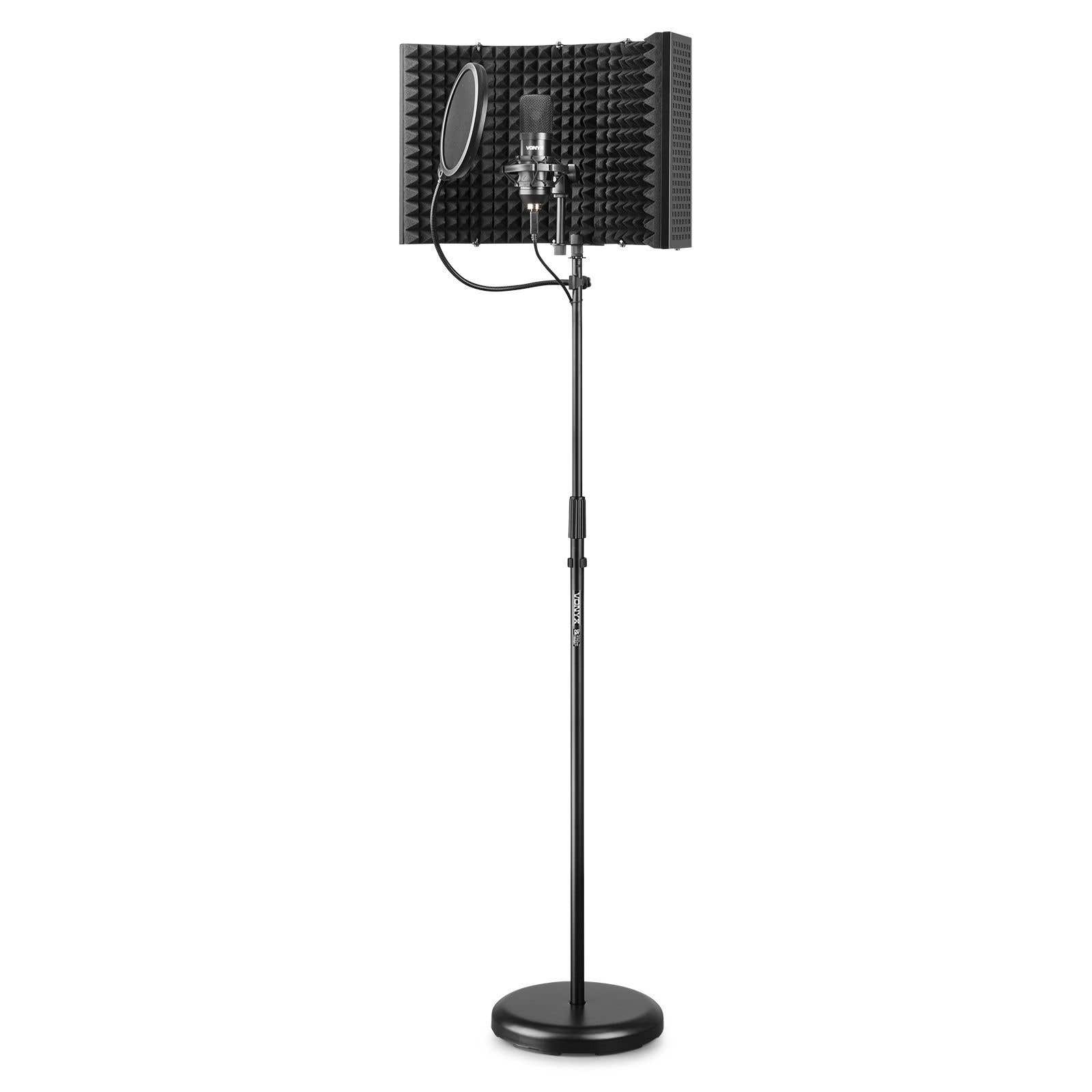 Vonyx CM300B USB Studio Mikrofon inkl. Ständer, Schallschutz, Pop-Filter - schwarz