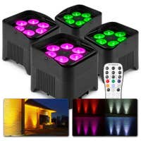 BeamZ BBP96S Uplight 4er Set PAR-Spot mit Akku und 6x 12 W LEDs und Wireless DMX
