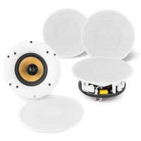 Power Dynamics WCS50 WiFi/BT Deckenlautsprecher mit Verstärker – 2 Sets mit je 2 Lautsprechern