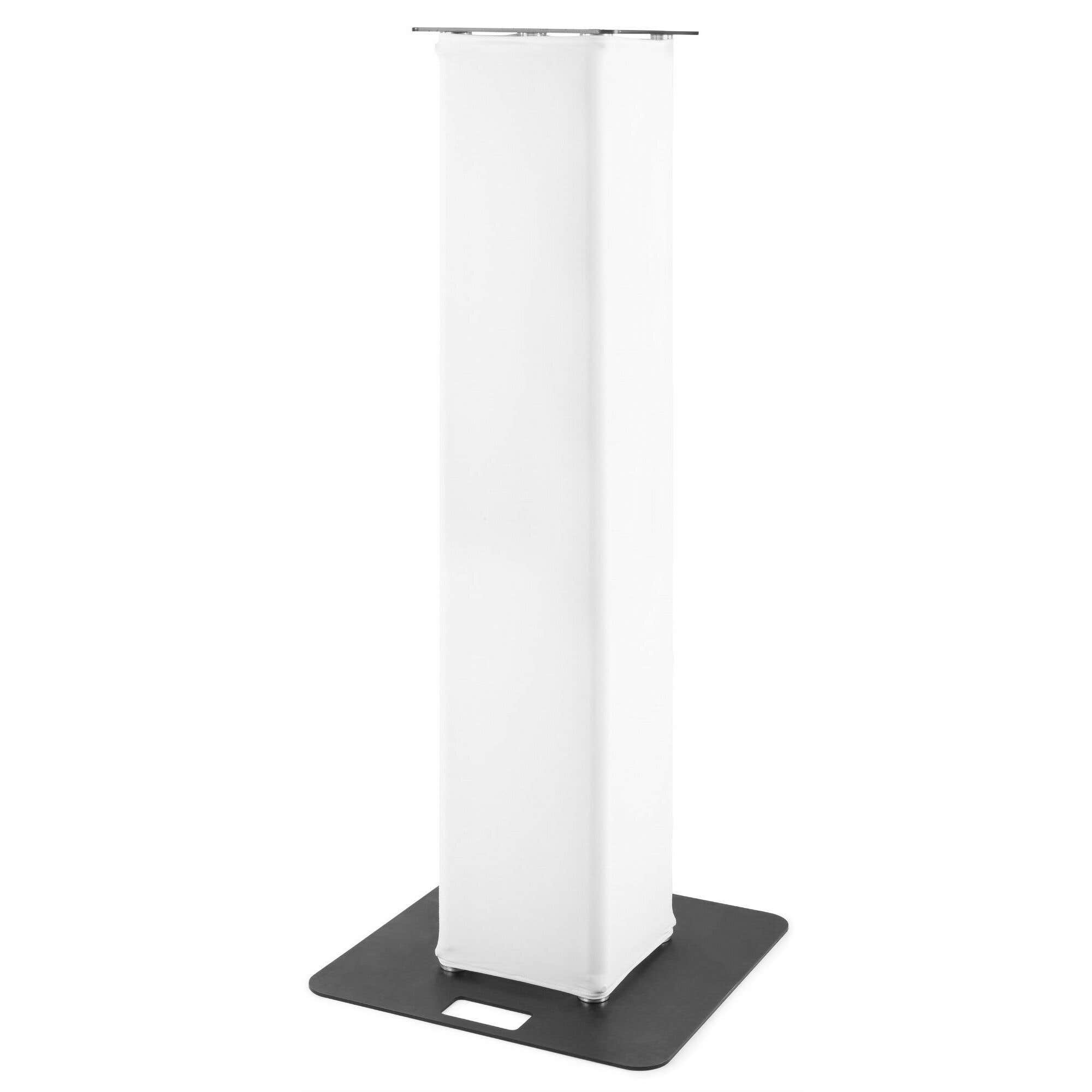 BeamZ P30 1,5 Meter Turm aus 4x Traversenstangen, 1x Baseplate und 1x Lycra Spanntuch (weiß)