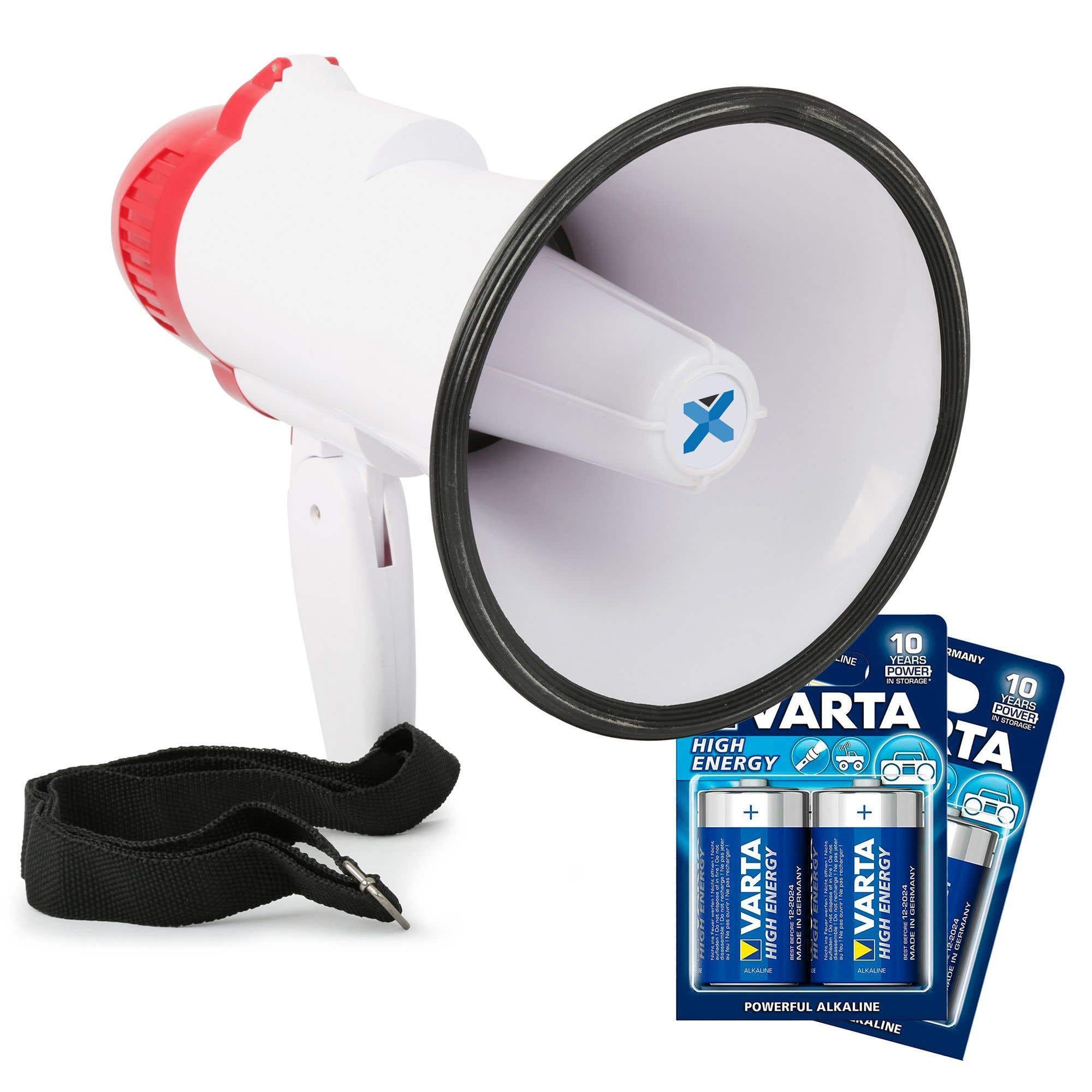 Vonyx MEG020 Megafon mit Sirene und Aufnahmefunktion 20 Watt - Batterie - schwarz