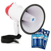 Vonyx MEG020 Megafon mit Sirene und Aufnahmefunktion 20 Watt - Batterie - schwarz