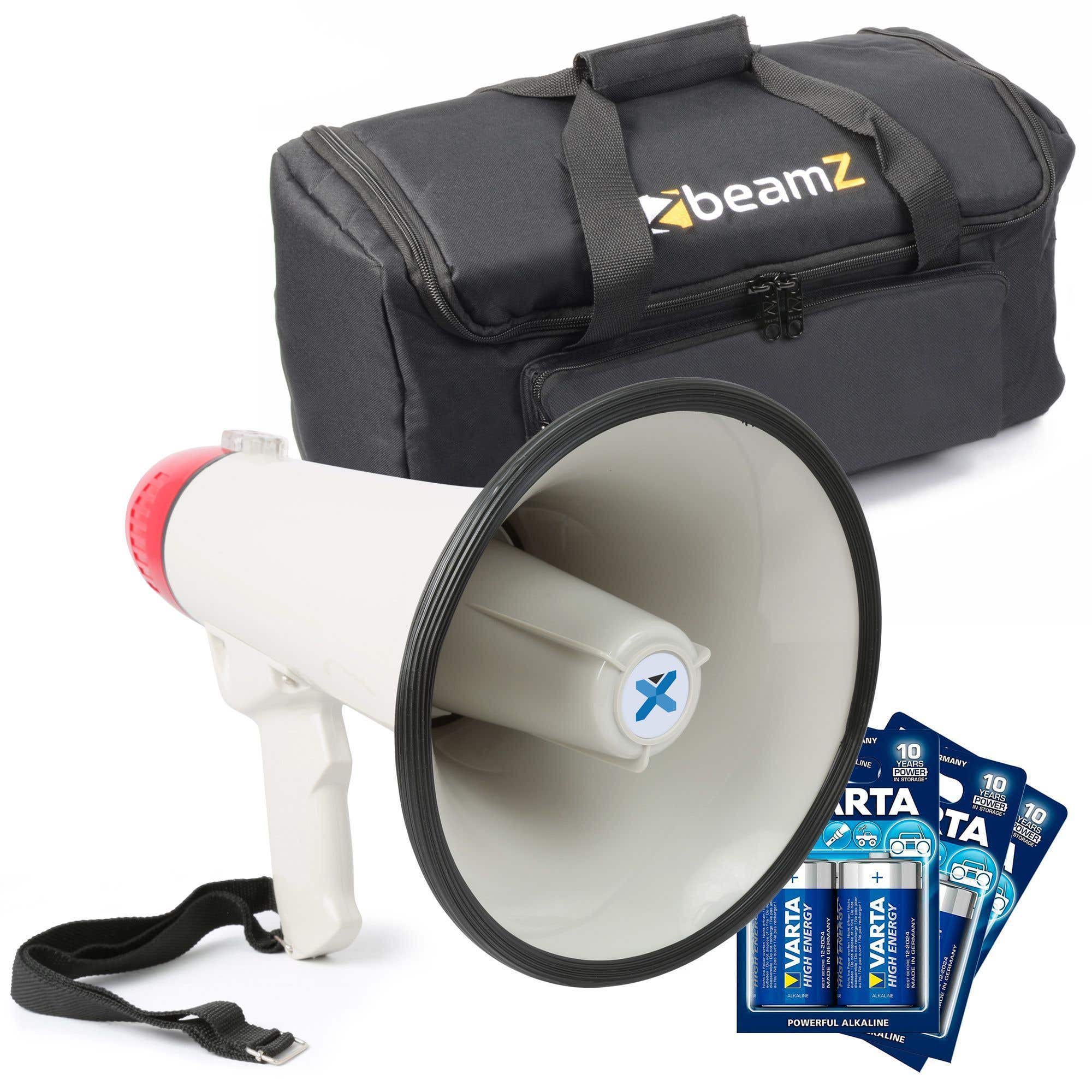 Vonyx MEG040 Megafon - 40 Watt mit abnehmbaren Mikrofon, Batterien und Tasche