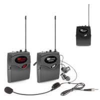 Power Dynamics TG40 - Drahtloses Tour Guide System, Reiseleiter Audio System, 1x Sender + 2x Empfänger, 50 Meter Reichweite, 10 Stunden Akku, In Ear Monitoring für Reittraining, Messe, Lagerhallen