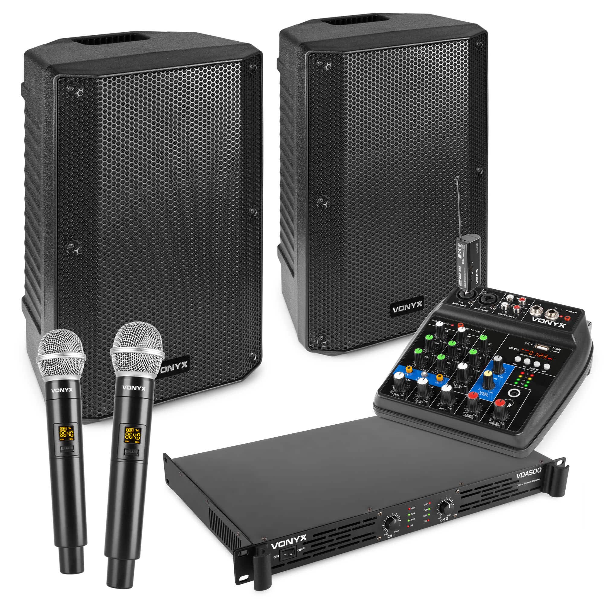 Vonyx Karaoke Anlage für Erwachsene - 500 Watt Komplettset