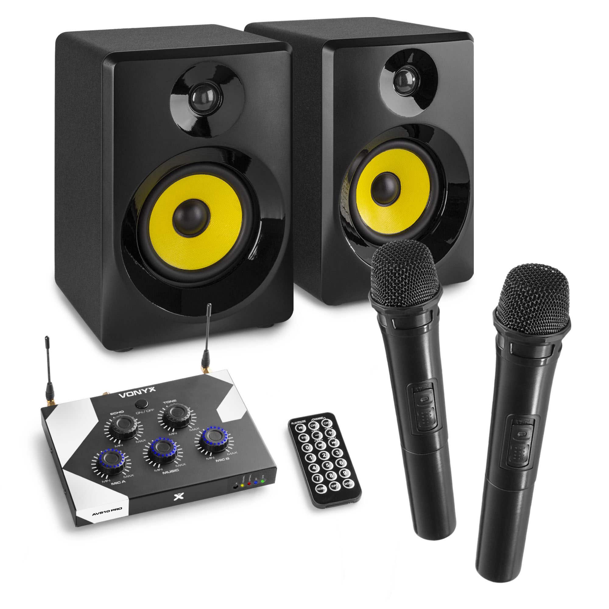 Vonyx AV520 Mini Soundanlage mit Karaoke System, Bluetooth