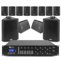 Power Dynamics Installationslautsprecher 12er Set - mit 100V Matrixverstärker