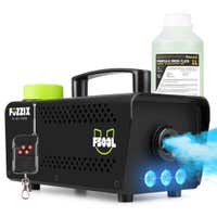 Fuzzix F503L Party Nebelmaschine mit Lichteffekt und 1 Liter Nebelfluid - 3 RGB-LEDs - Inklusive Funkfernbedienung