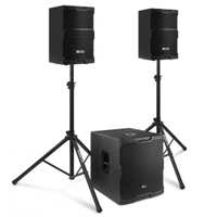 Power Dynamics PDY210 Komplette Soundanlage 2.1 Aktiv Lautsprecher Set - 1700W - mit Stativen
