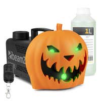 BeamZ Halloween Nebelmaschine mit Kürbiskopf und 1 Liter Nebelfluid