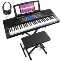 MAX Rhapsody61P Keyboard-Set - mit Ständer, Bank und Kopfhörer - 61 anschlagdynamische Tasten