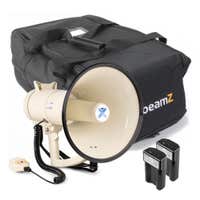 Vonyx MEG120 Megafon Set mit Tragetasche & 2 Lithium-Ionen-Akkus – 120W Beige