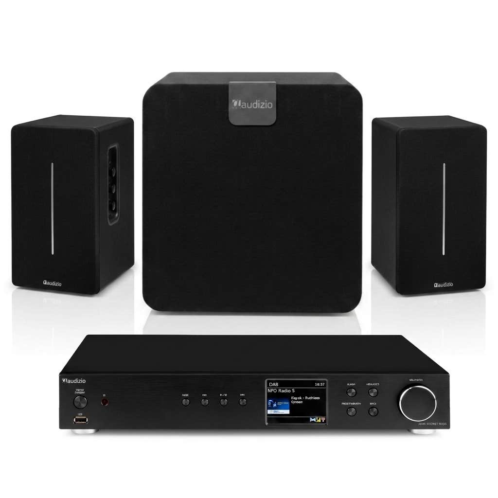 Audizio HiFi Set - Stereoanlage mit Tuner, Lautsprechern, Subwoofer - WLAN-Radio, DAB, Bluetooth