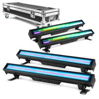BeamZ Pro LCB400IP LED Bar Set - 4 LED Bars mit Flightcase - IP65 wasserdicht - Koppelbar