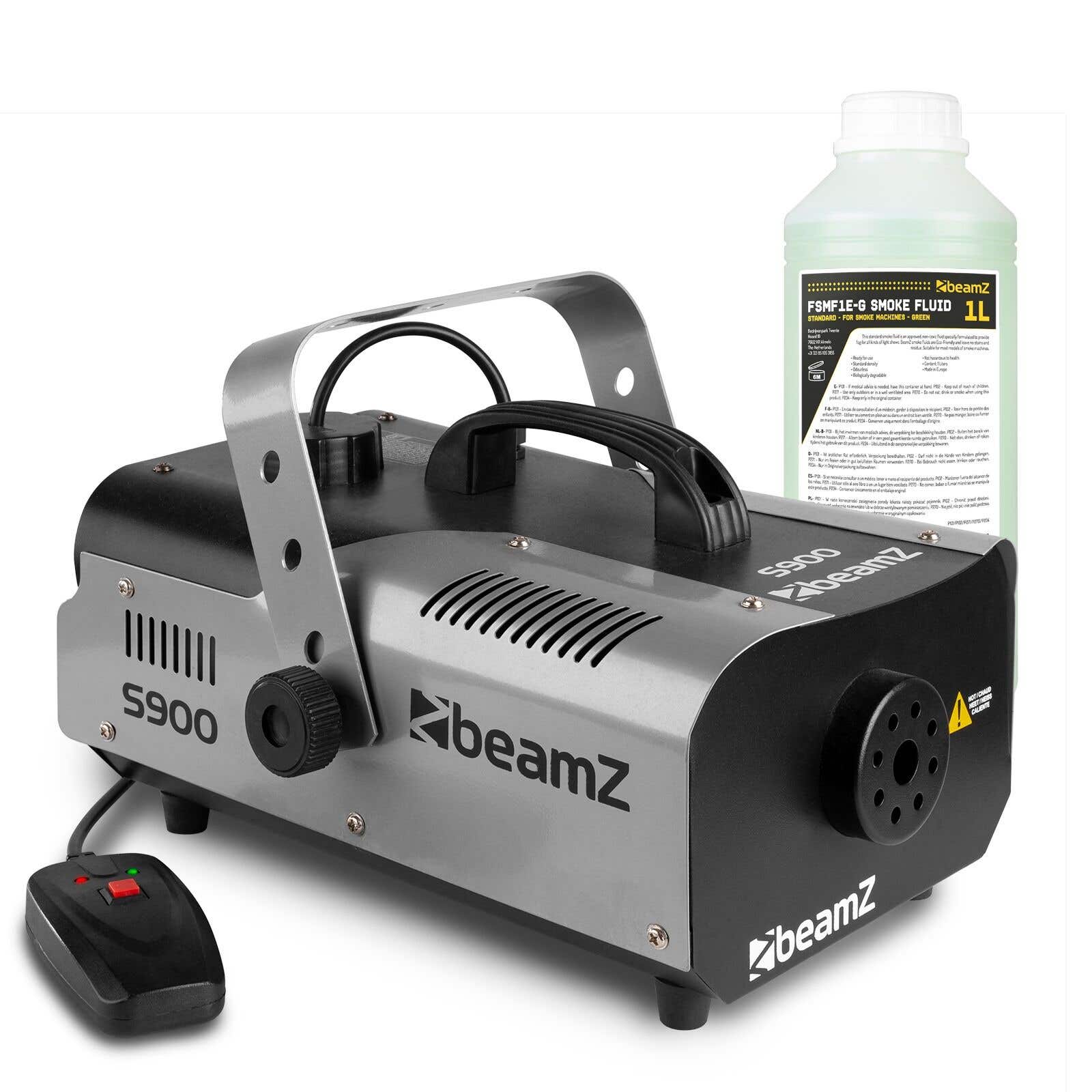 BeamZ S900 Nebelmaschine mit 1 Liter Nebelfluid & Fernbedienung – 900 W