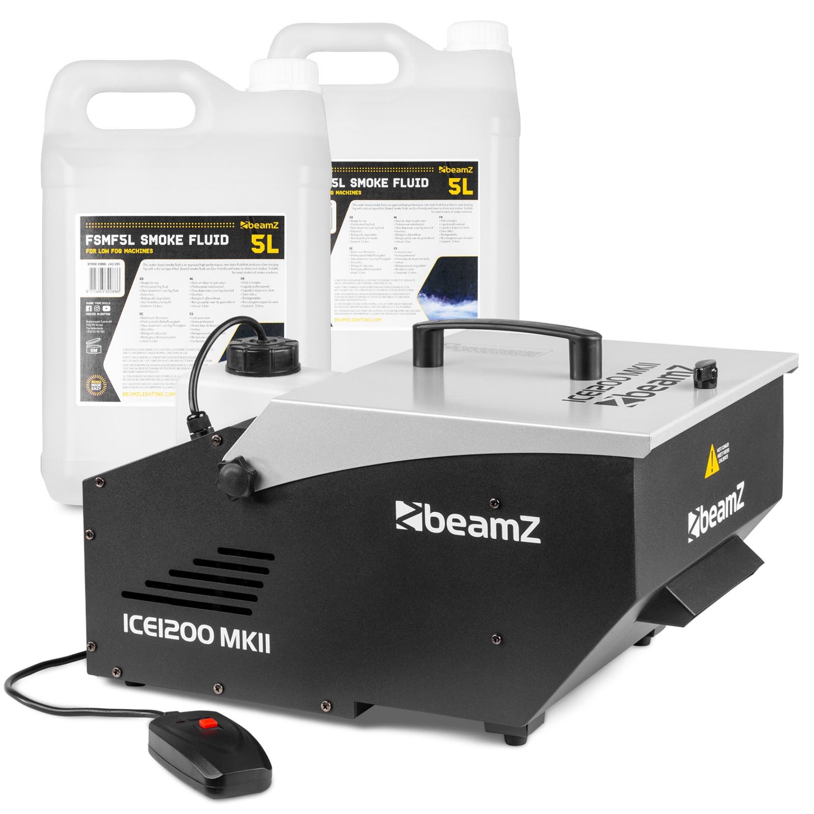 BeamZ ICE1200 MKII - Low Fogger Nebelmaschine - inkl. 10L Low Fog Nebelfluid