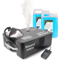 BeamZ S1800 Profi Nebelmaschine vertikal/horizontal + 10L Nebelfluid Paket