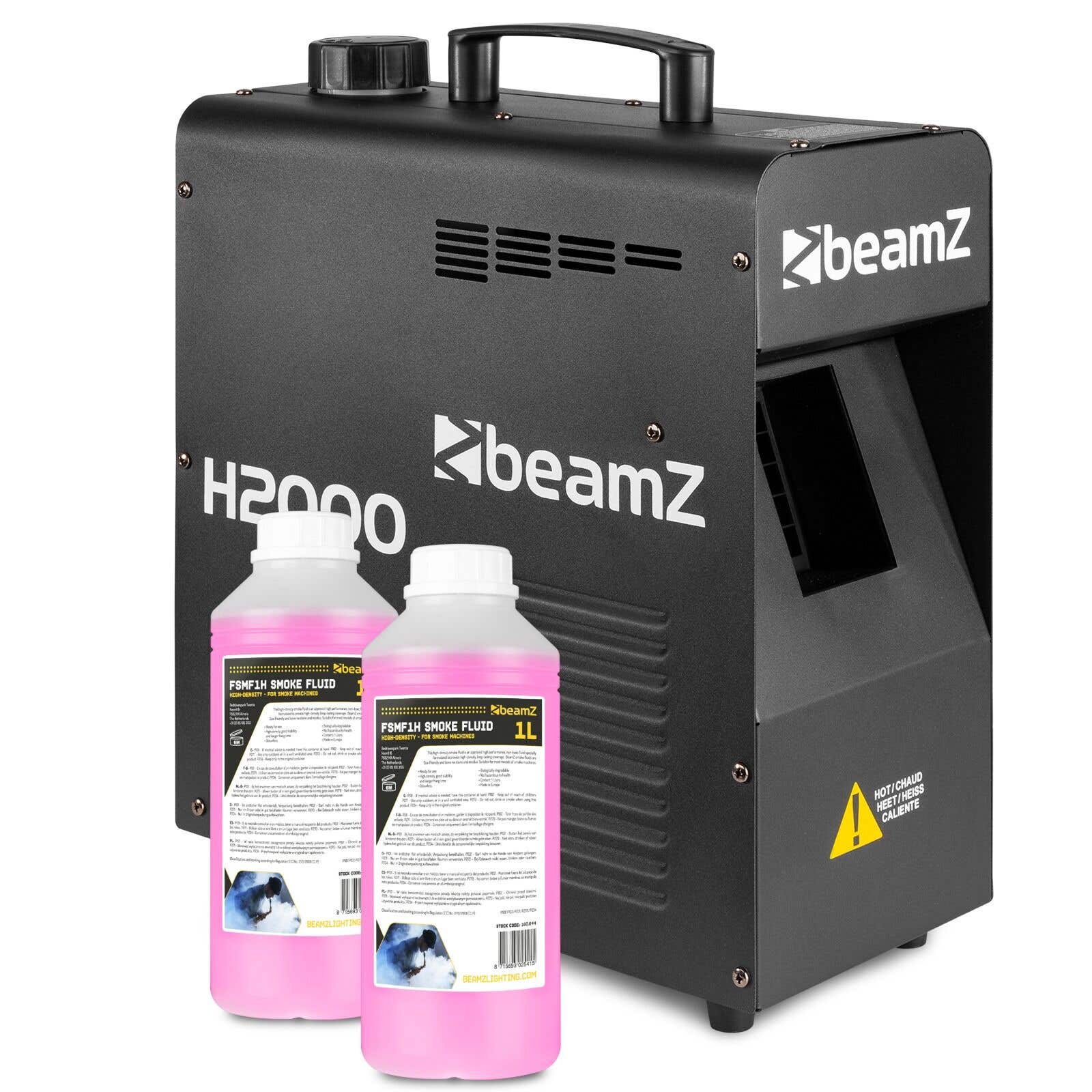 BeamZ H2000 DMX Fazer Nebelmaschine 1700W mit 2 Liter Nebelfluid