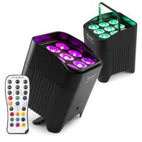 BeamZ Professional BBP59 Uplight Set 2 Stück - Wechselakku - IP65 Wasserdicht - RGBWA-UV