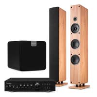 Audizio Stereoanlage - Heimkinosystem - Standlautsprecher, Subwoofer & Verstärker - 480W Hellbraun