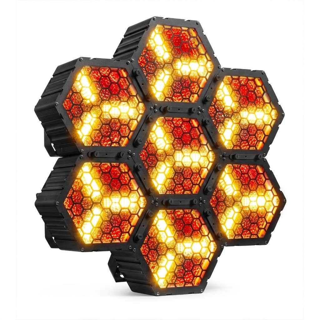 BeamZ RB90-5 Retro Blinder 7er Set - 5 pins DMX - 3x 30W RGB/WW LEDs