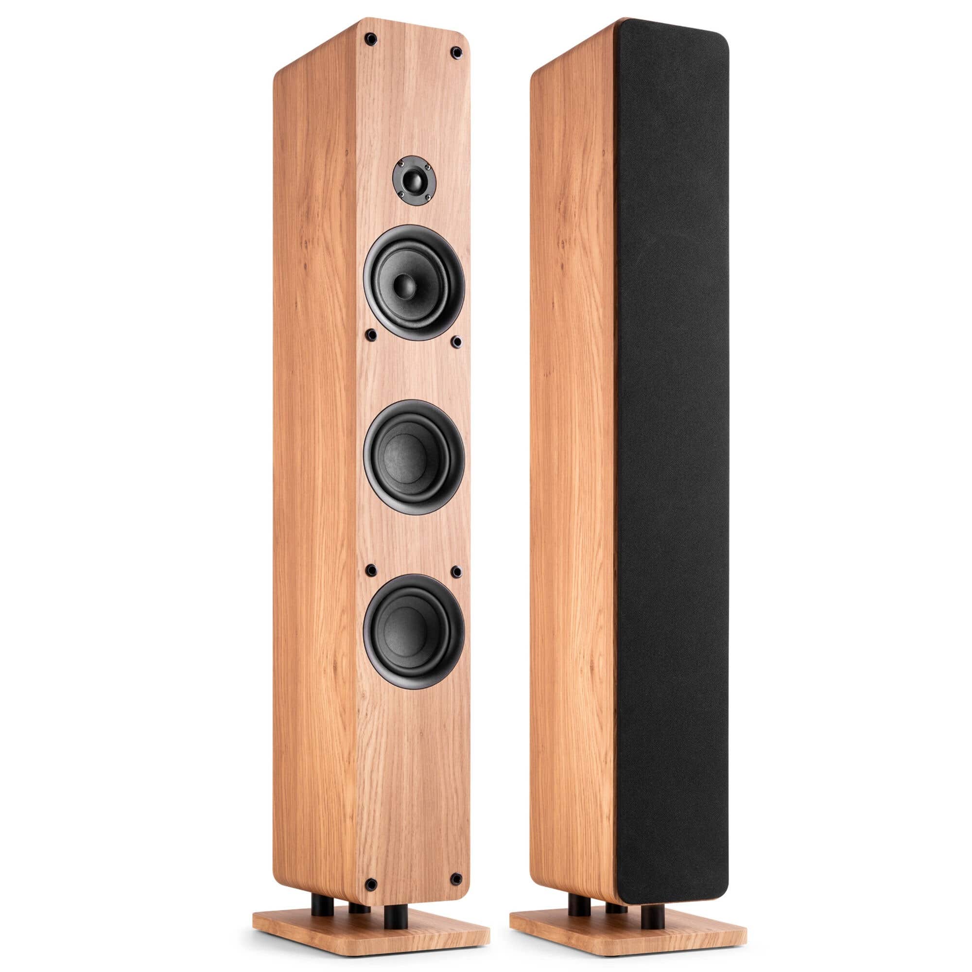 Audizio ARCO HiFi Stereo Set - Aktiv- & Passivlautsprecher - 320W - Holzoptik