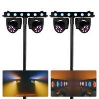 BeamZ Fuze Twin Wash Moving Head Bar 2er Set – Mit 2 RGBW Moving Heads auf Stativen – 75W