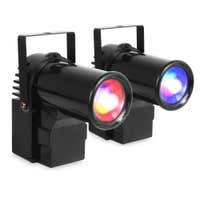 BeamZ Set mit 2 PS10W 4-in-1 10 W DMX Pinspots für u.a. Spiegelkugeln