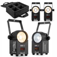 BeamZ Set mit 4 COB040 Spots in Flightbag - Kompakte COB Spots - Mit Dual White LED - 40 W