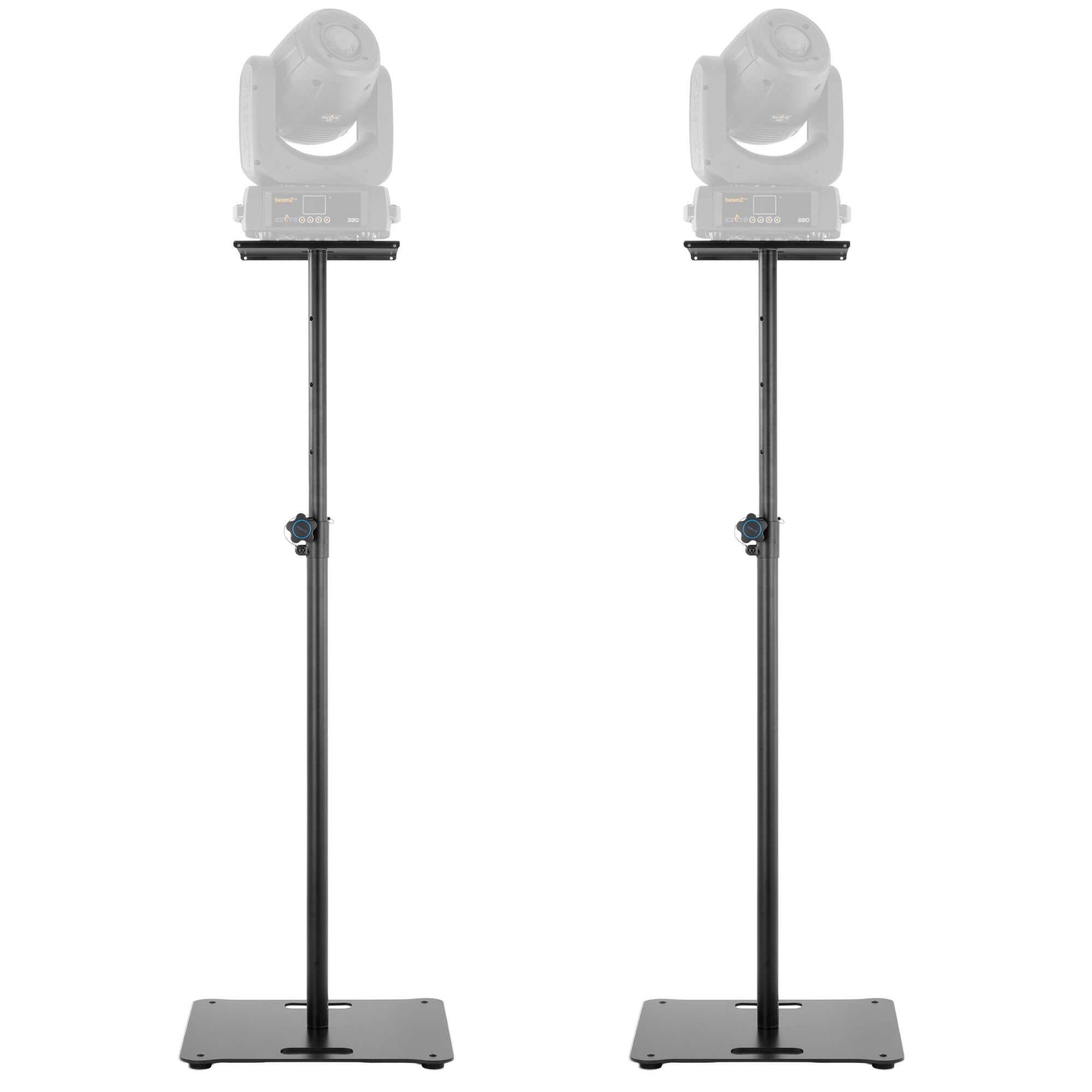 Vonyx MPS Lichtstative für Moving Heads 2er Set - Quadratische Bodenplatten - 108-183cm - bis 25kg
