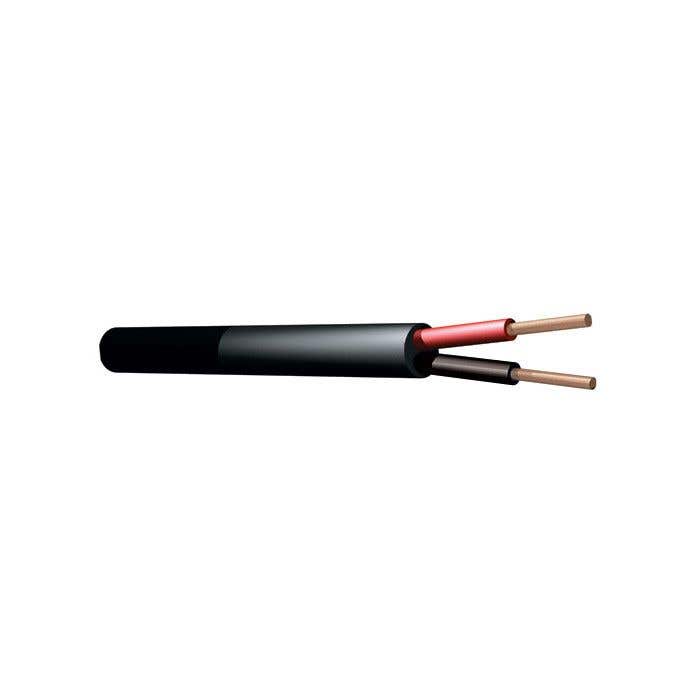 PD Connex 100 V Lautsprecherkabel 2x 1,5 mm² 15 A - Schwarz - 50-Meter-Trommel