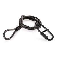 BeamZ SAF65B Safety Kabel - 95cm x 5mm - max. 65kg - Sicherheitsseil - Schwarz